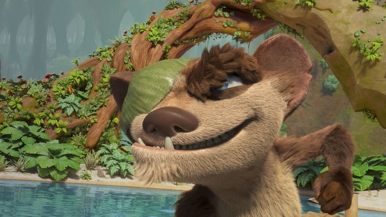 Buck espionne sa cible dans The Ice Age Adventures of Buck Wild (2022)