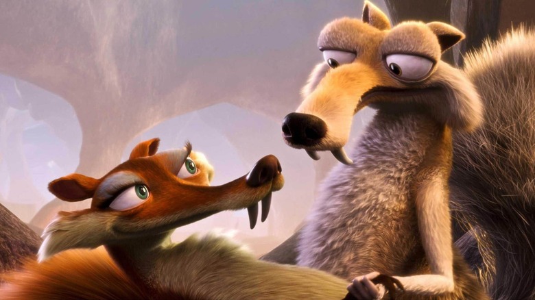 Scratte et Scrat tombent enfin amoureux dans Ice Age: Dawn of the Dinosaurs (2009)