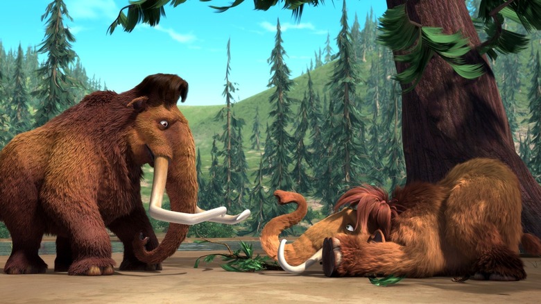 Manny rencontre Ellie dans Ice Age: The Meltdown (2006)