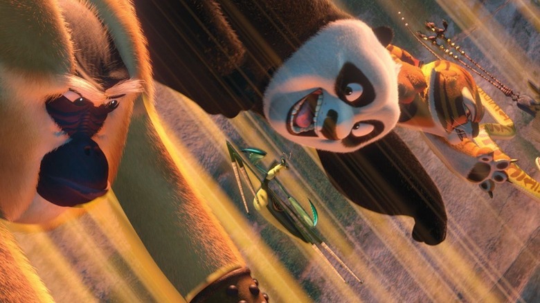 Po se lance dans la bataille avec les Furious Five dans Kung Fu Panda 2 (2011)