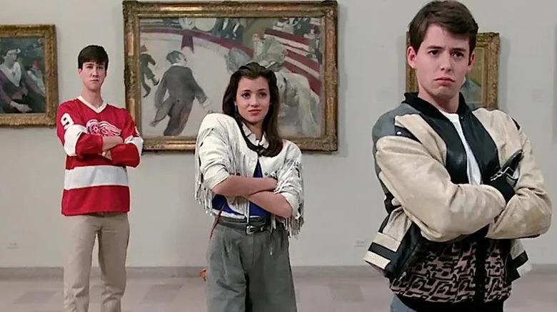 Cameron Frye, Sloane Peterson et Ferris Bueller dans une galerie d'art à Ferris Bueller's Day Off