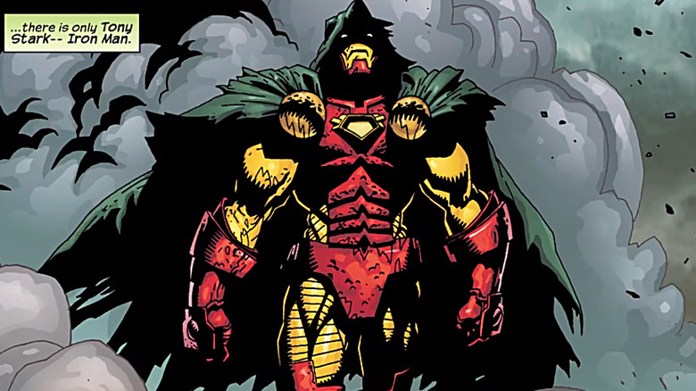Evil Iron Man après avoir vaincu le docteur Doom