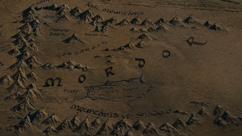 Mordor sur la carte