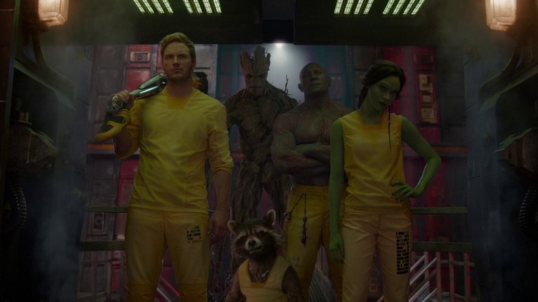 Star-Lord, Groot, Rocket Raccoon, Drax et Gamora réunis dans Les Gardiens de la Galaxie