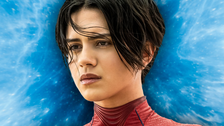 Supergirl de Sasha Calle sur fond bleu (2026)