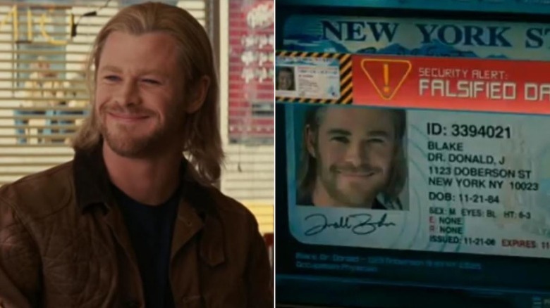 Thor souriant, fausse carte d'identité