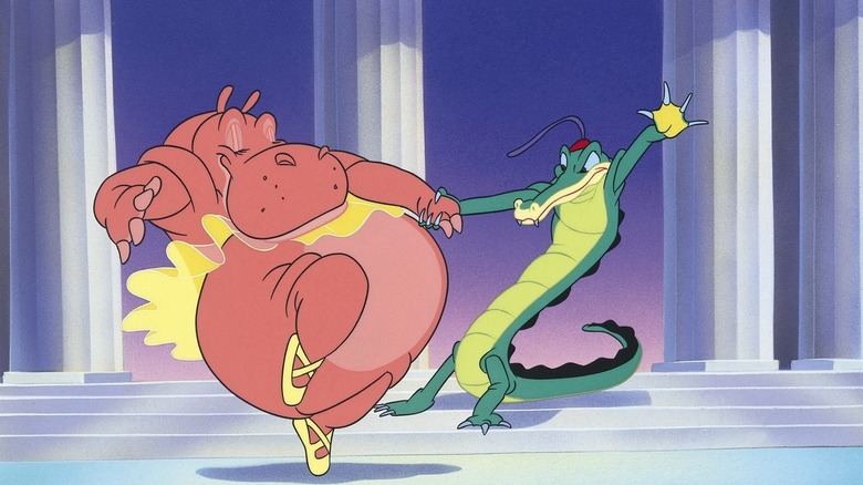 Un hippopotame et un crocodile font un ballet dans 